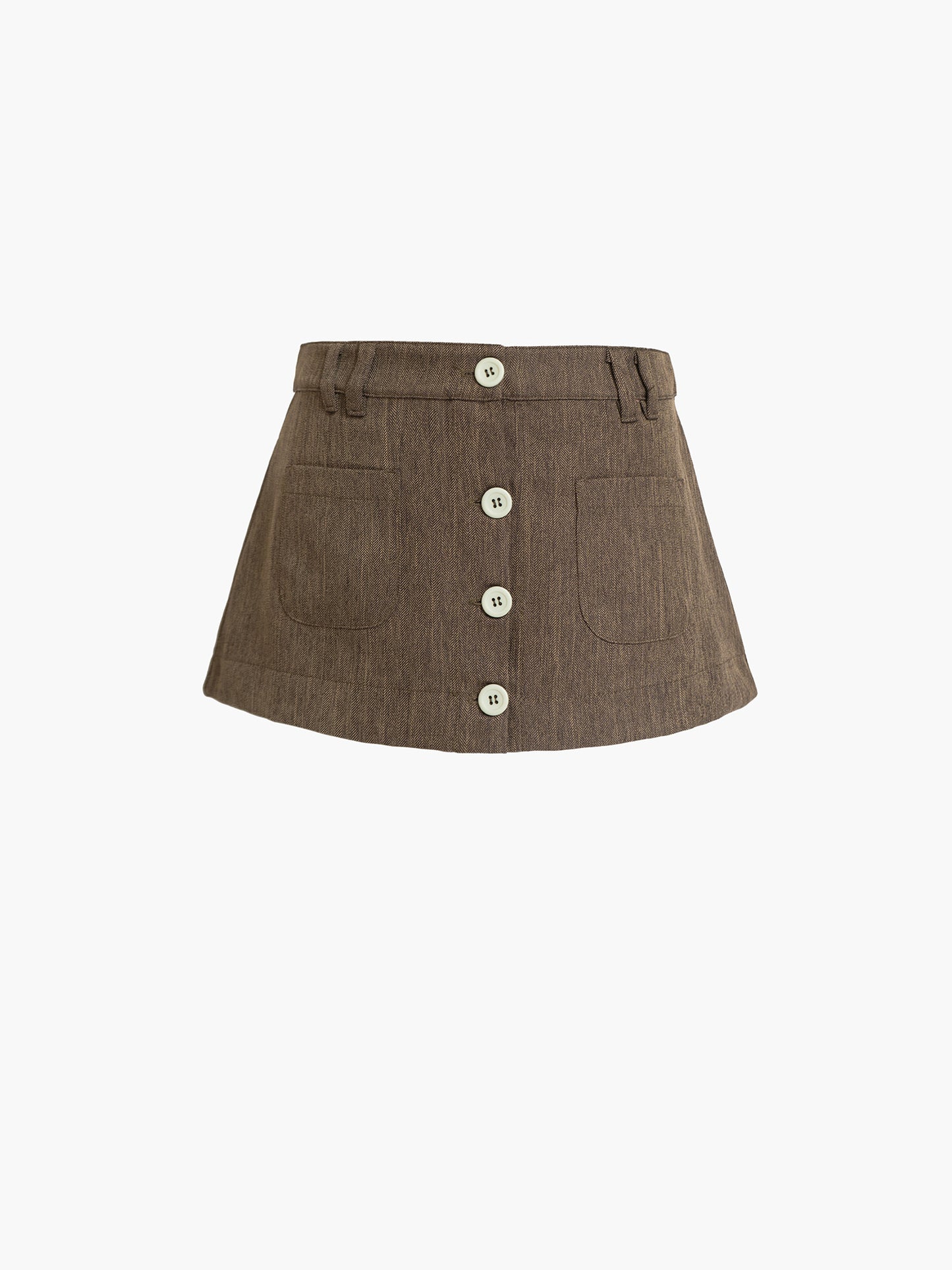 Button Suit Mini Skirt