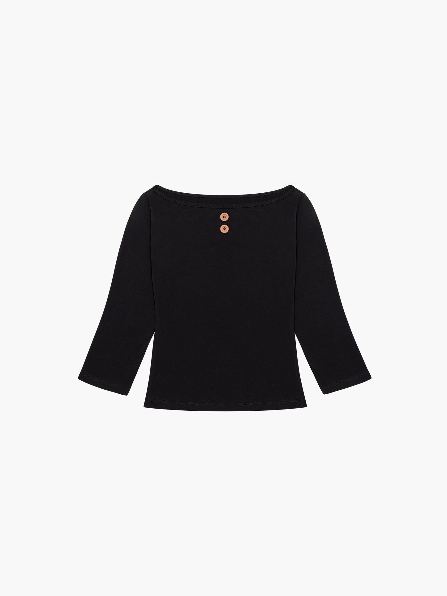 3/4 Sleeve Boat Neck Top