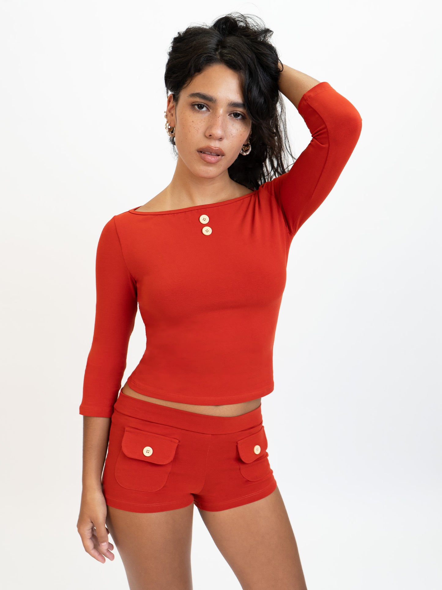 Button Mini Shorts