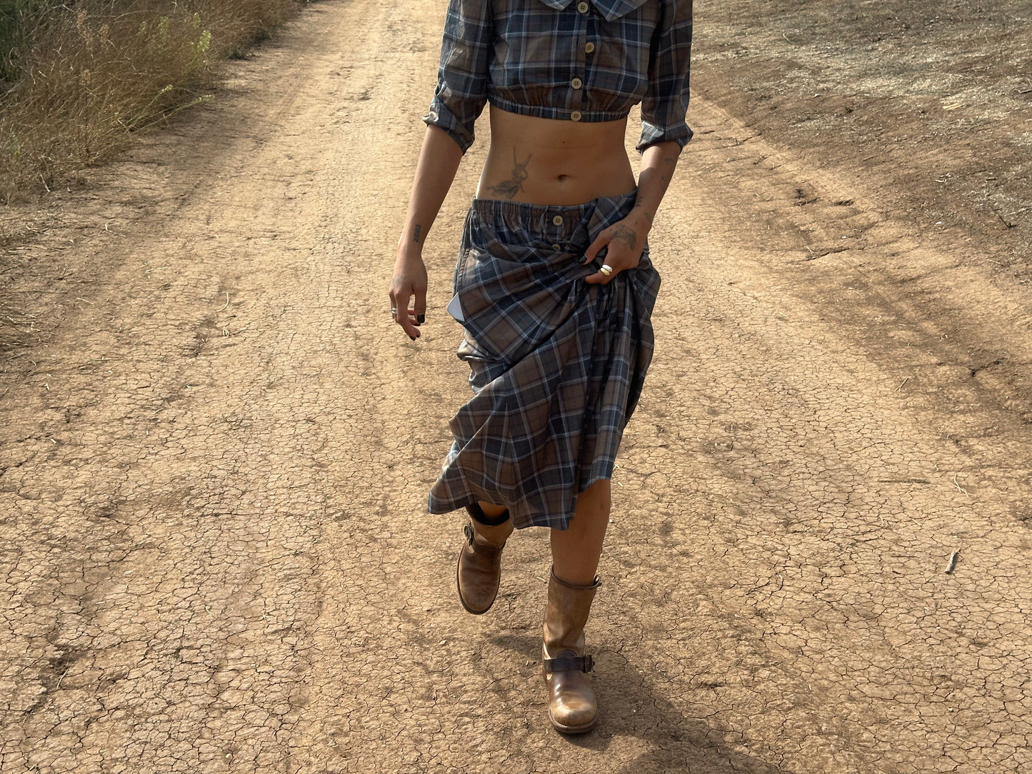 Plaid Maxi Skirt