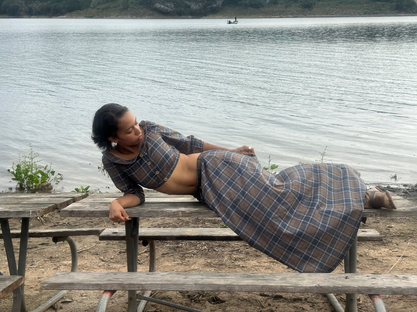 Plaid Maxi Skirt