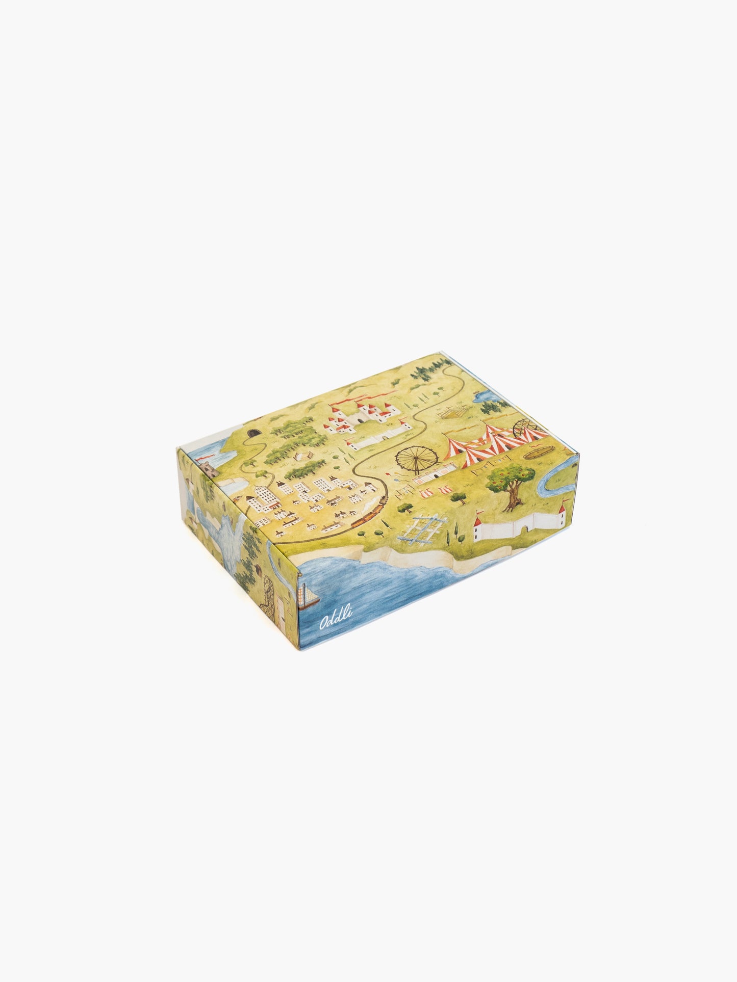 Hand Painted Oddli World Map Box