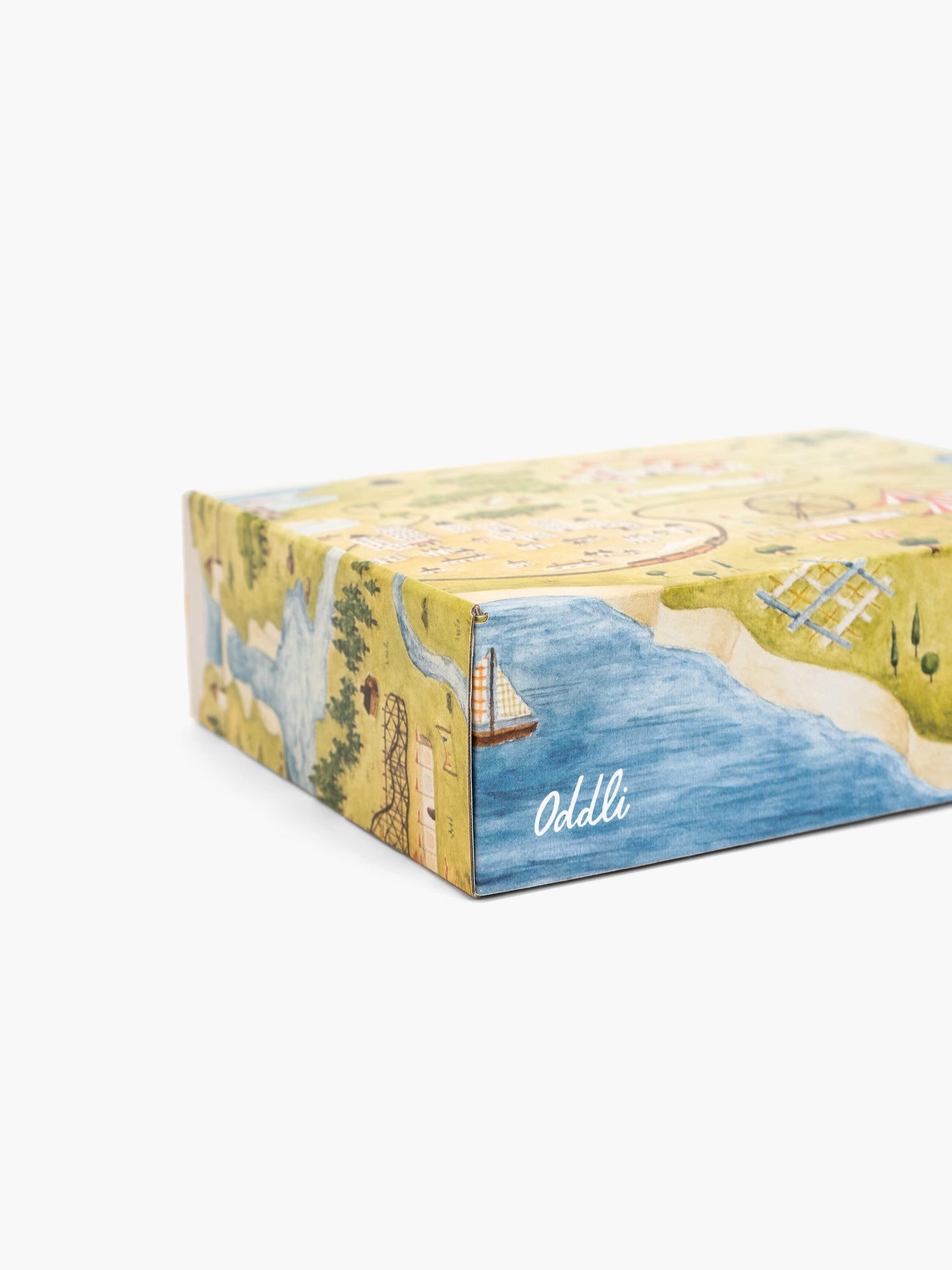 Hand Painted Oddli World Map Box