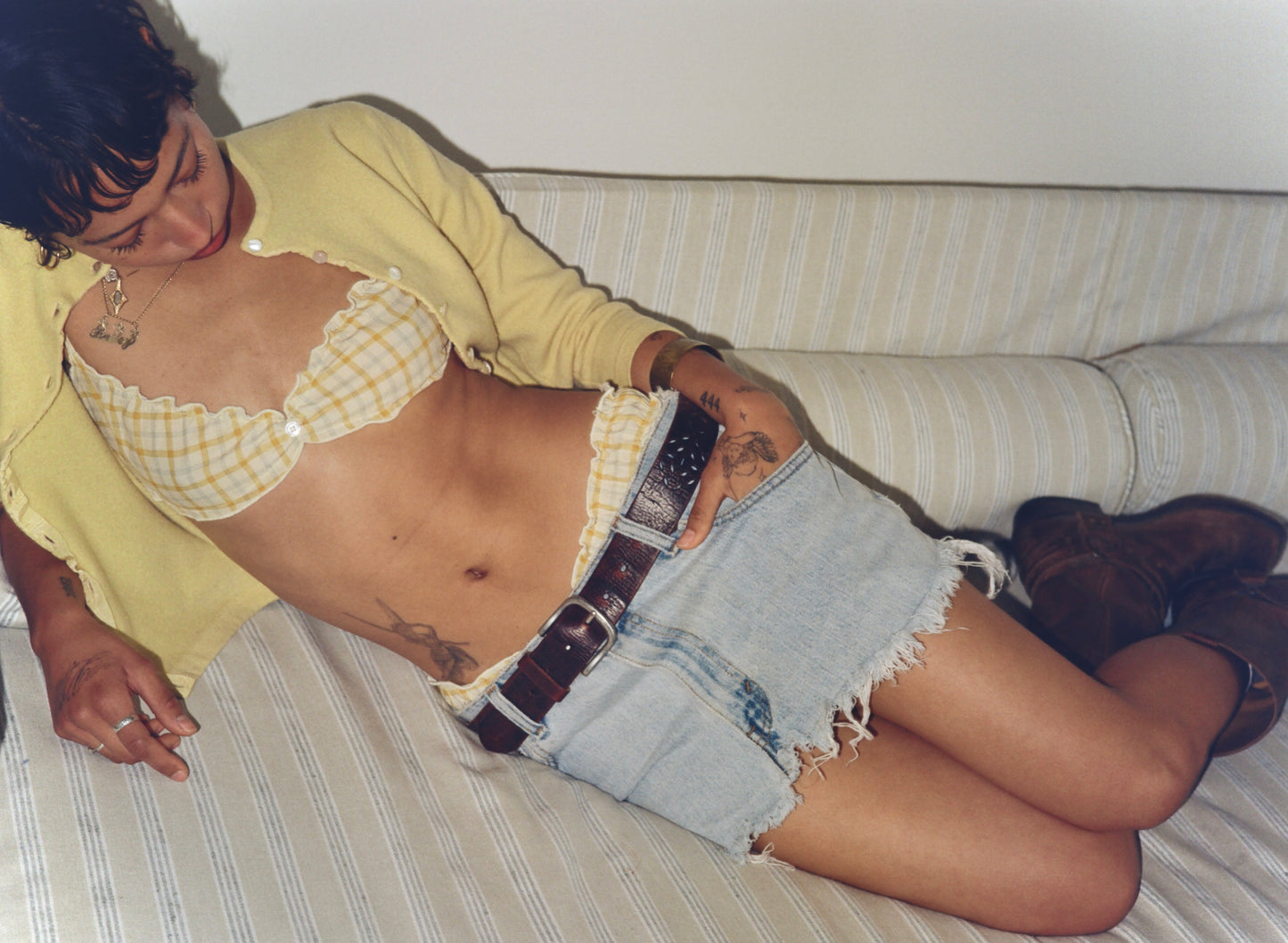 Oddli Plaid Bralette