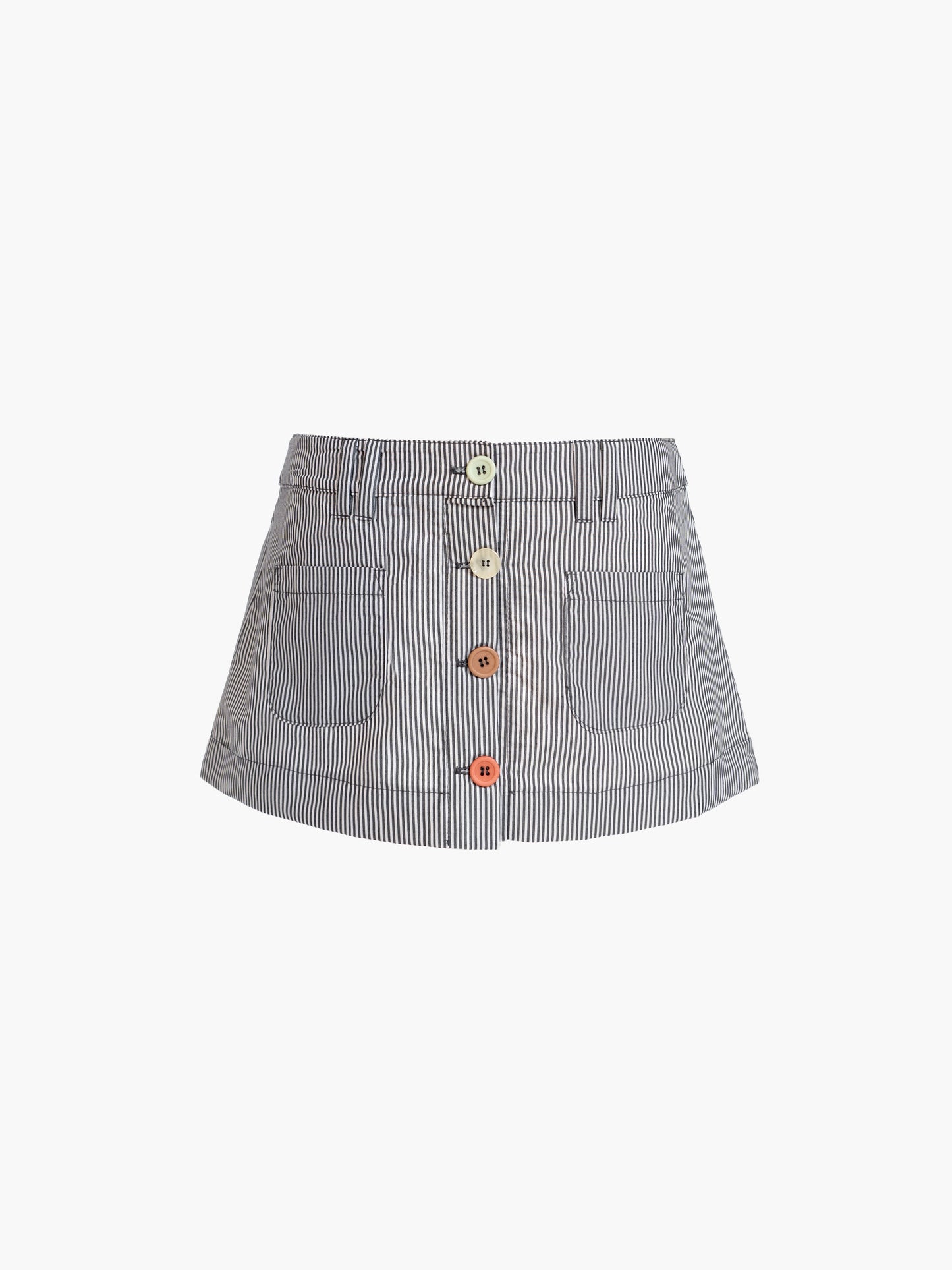 Button Suit Mini Skirt