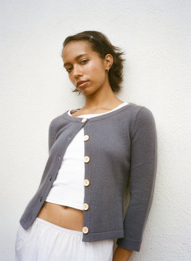 3/4 Sleeve Cashmere Cardigan