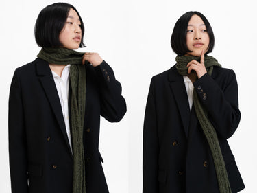 Cable Knit Skinny Scarf