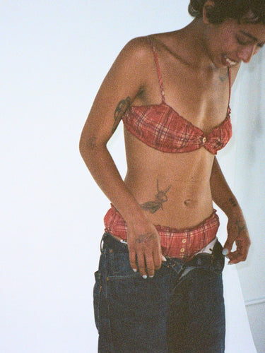 Oddli Plaid Bralette