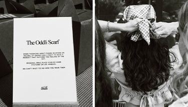 the oddli scarf promo card