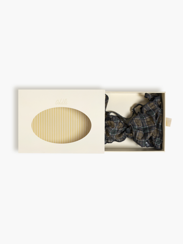 Oddli Oddli Plaid Bralette - dark green plaid