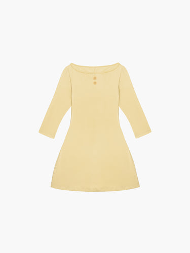 3/4 Sleeve Boat Neck Dress
