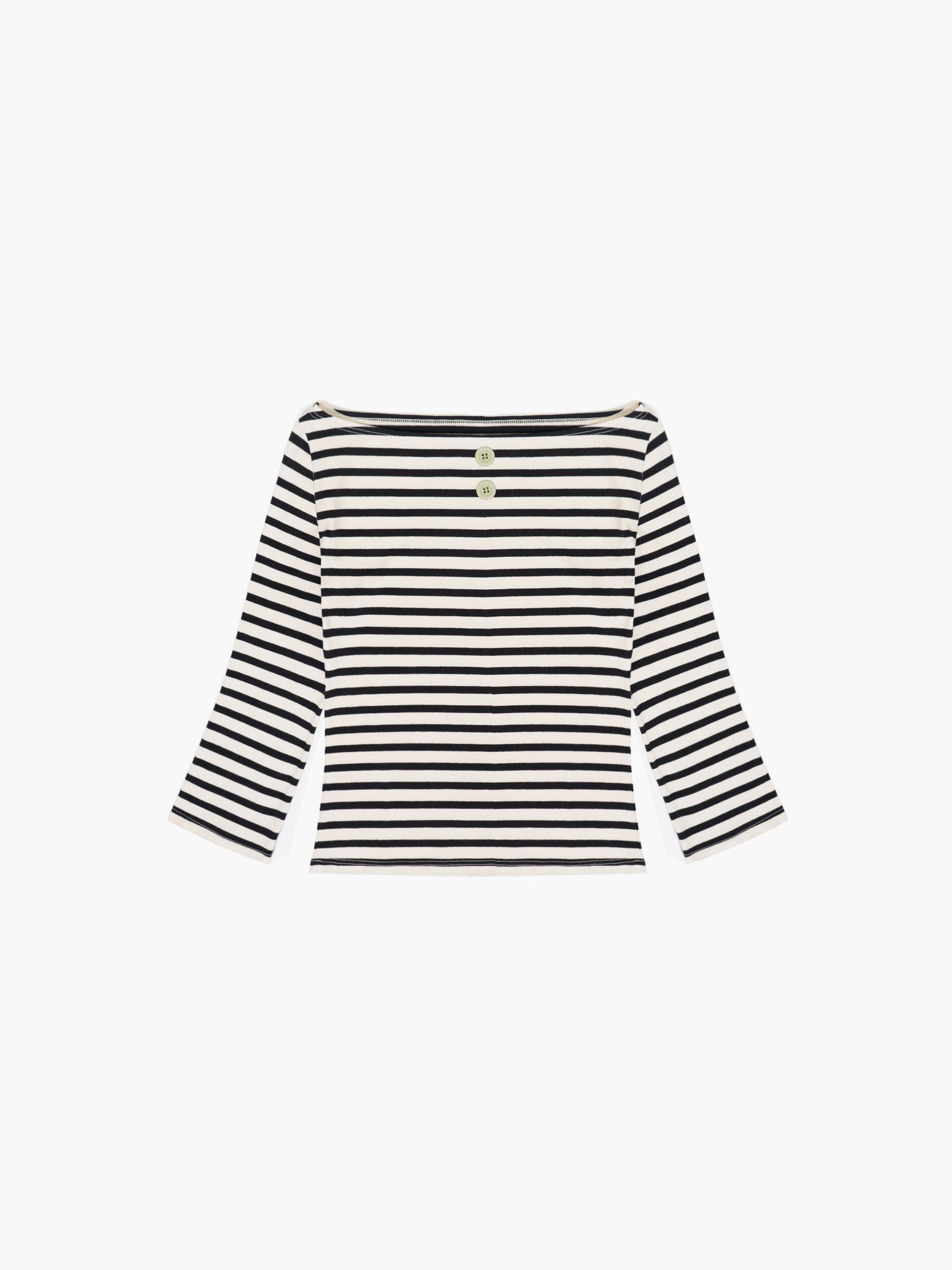 3/4 Sleeve Boat Neck Top