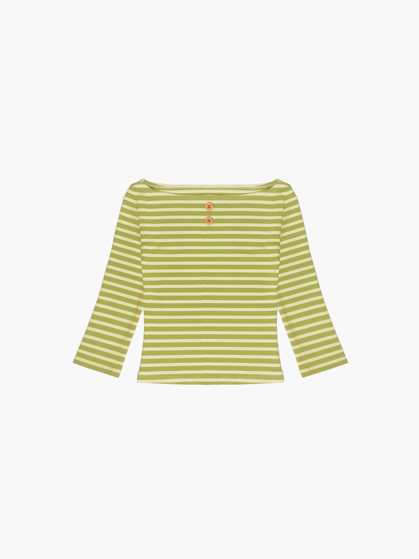3/4 Sleeve Boat Neck Top