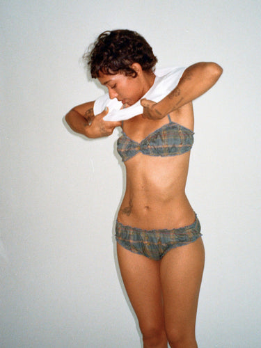 Oddli Oddli Plaid Bralette - monroe plaid