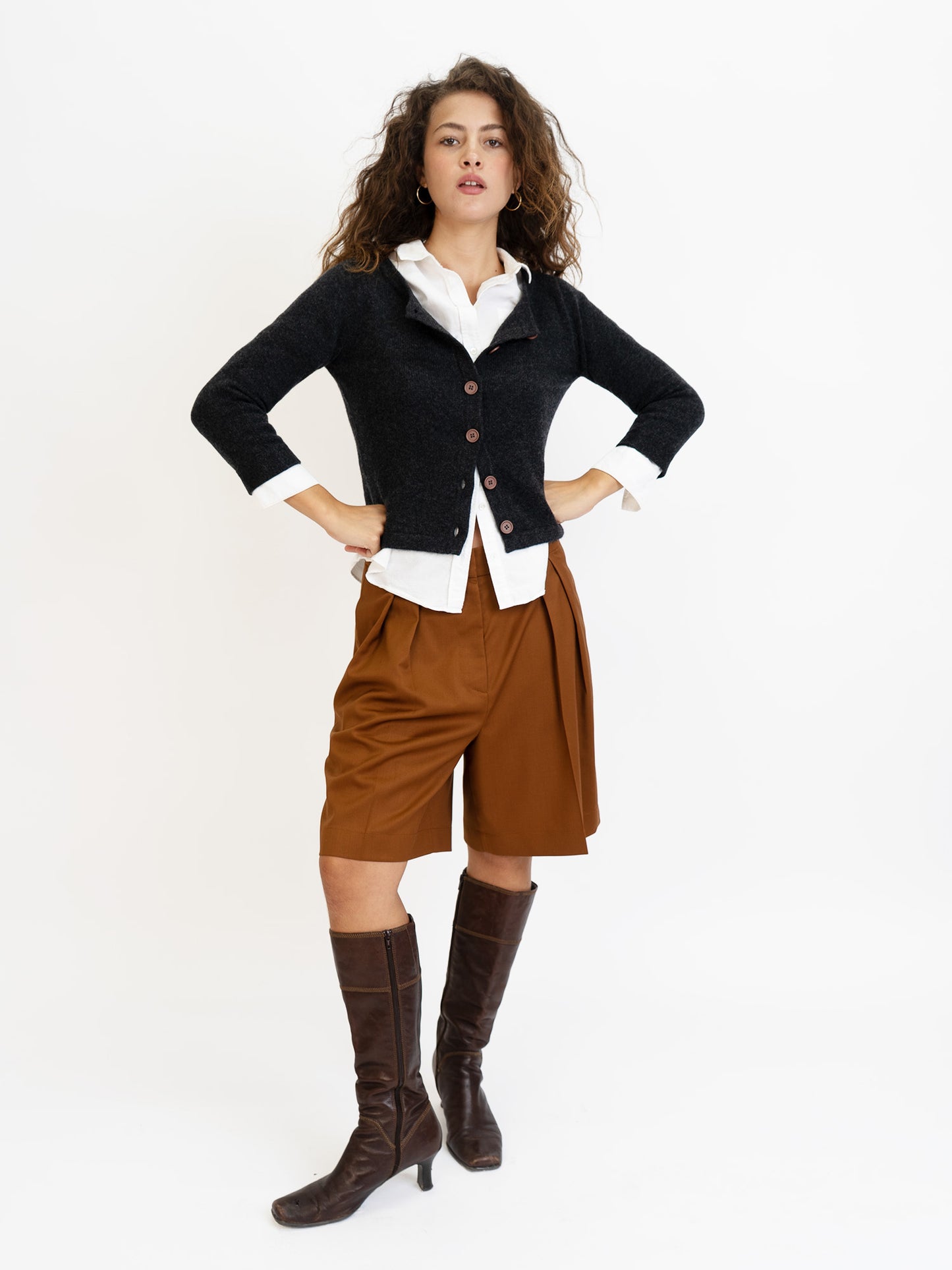 3/4 Sleeve Cashmere Cardigan