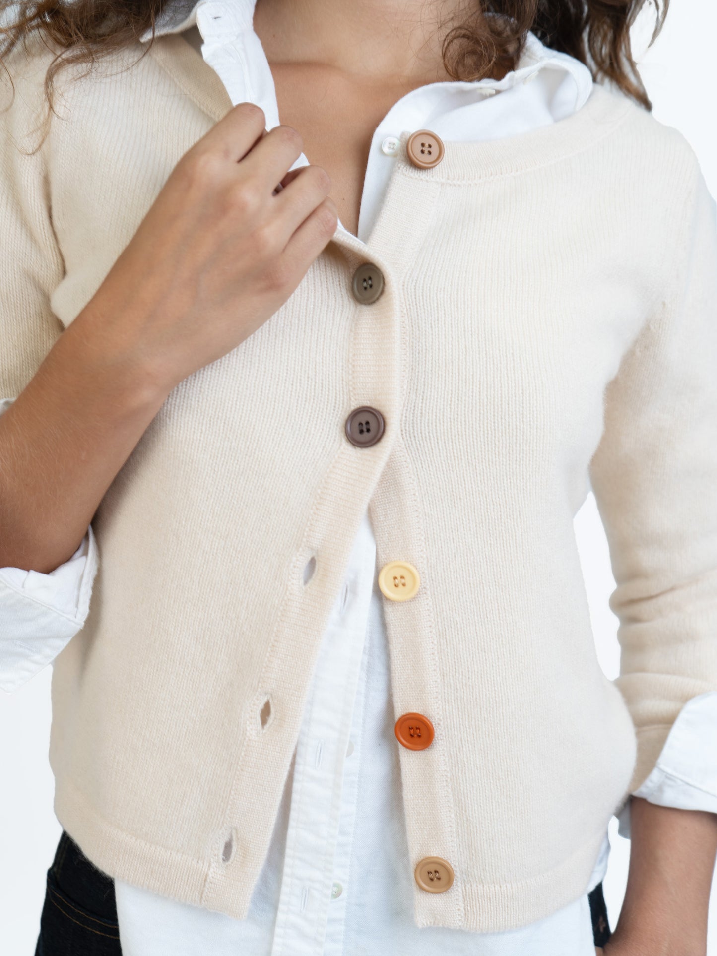 3/4 Sleeve Cashmere Cardigan