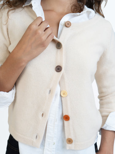 3/4 Sleeve Cashmere Cardigan