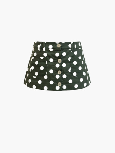 Button Suit Mini Skirt