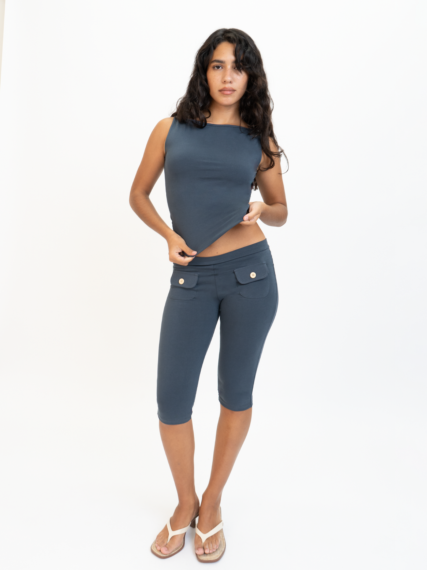 Button Capris