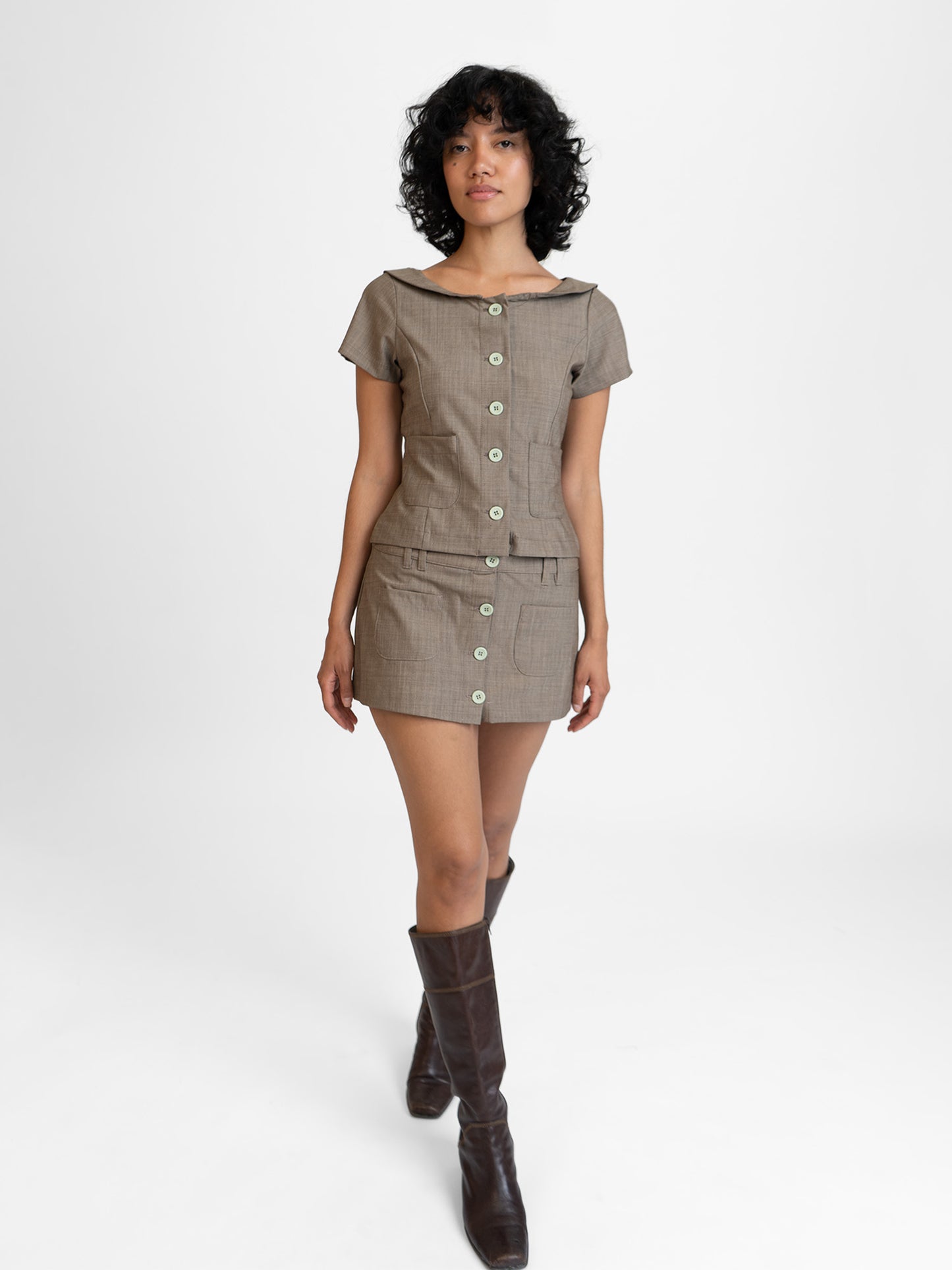 Button Suit Top