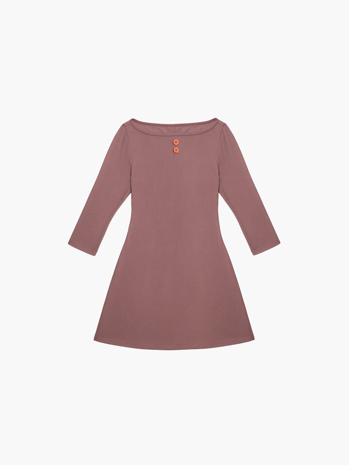 3/4 Sleeve Boat Neck Dress