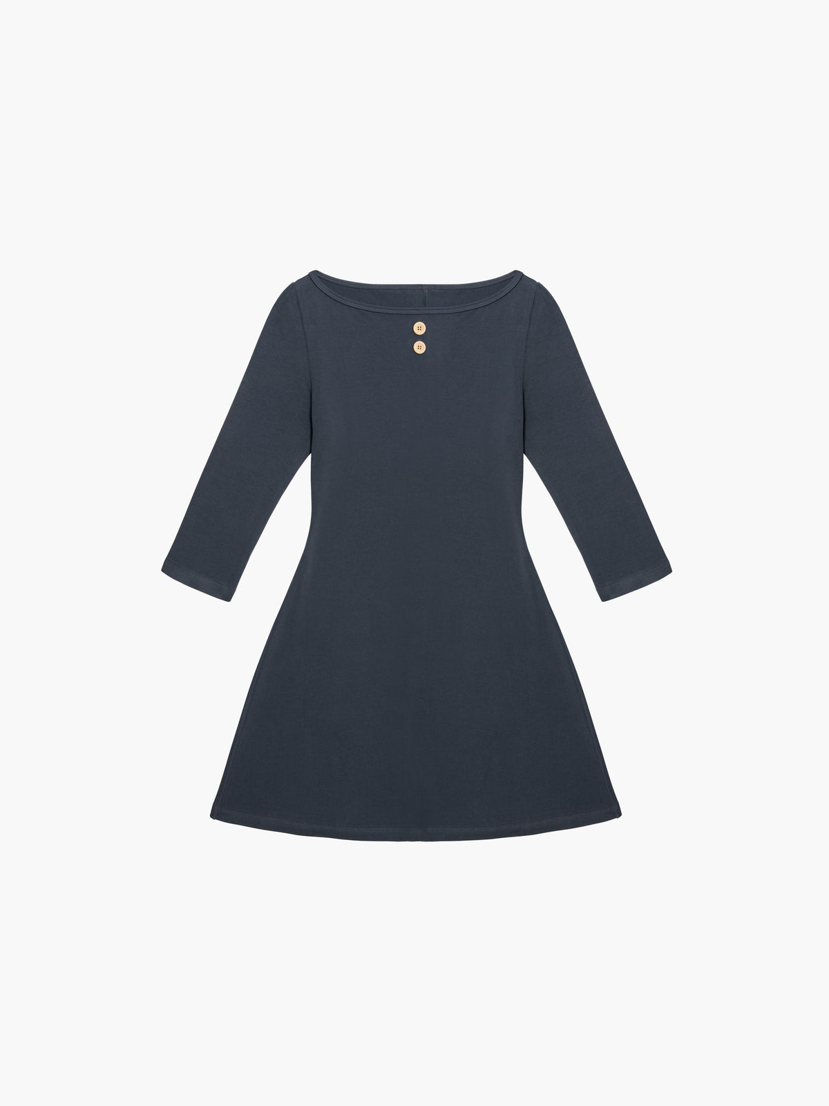 3/4 Sleeve Boat Neck Dress