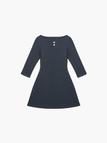 3/4 Sleeve Boat Neck Dress