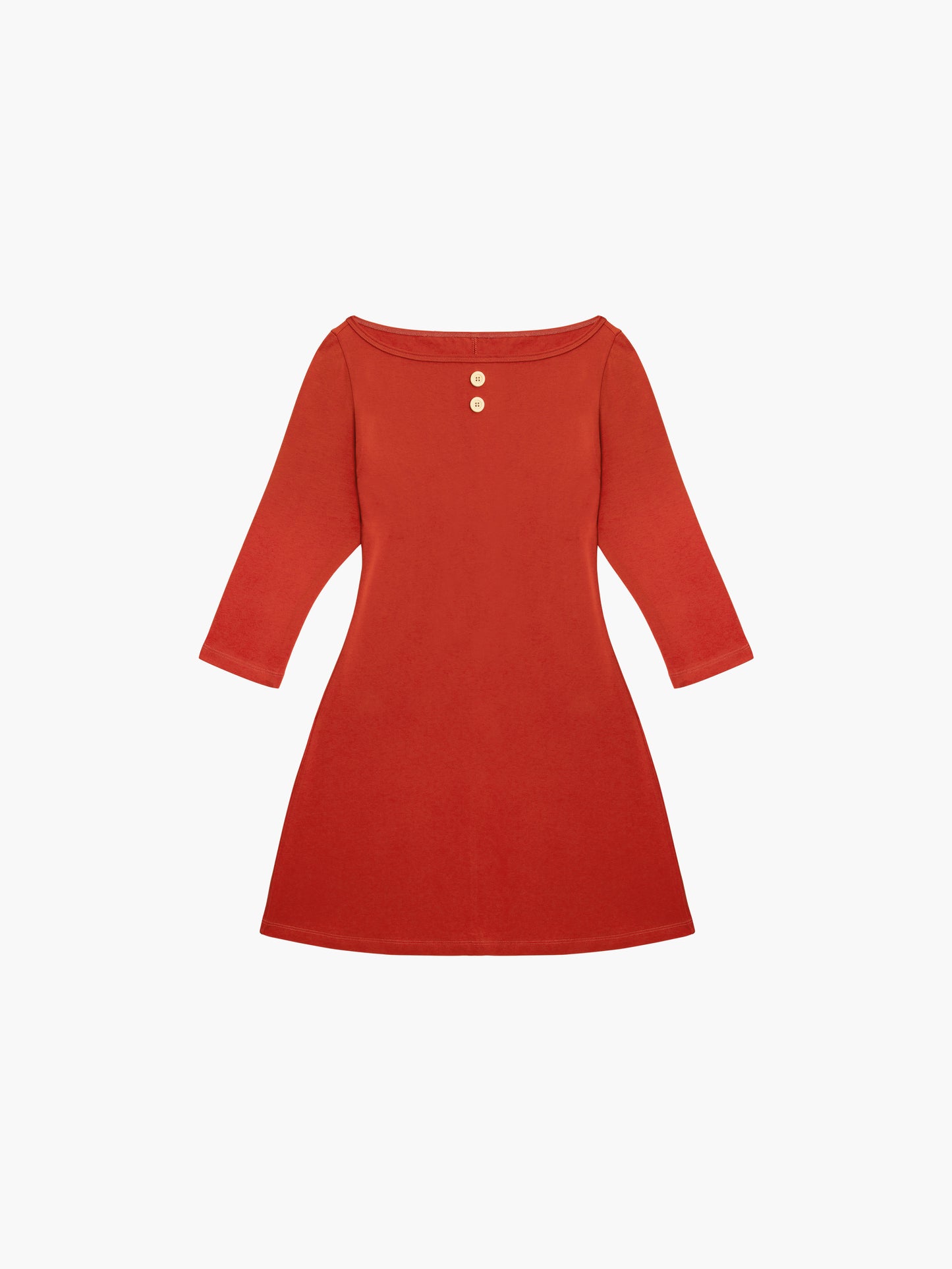 3/4 Sleeve Boat Neck Dress