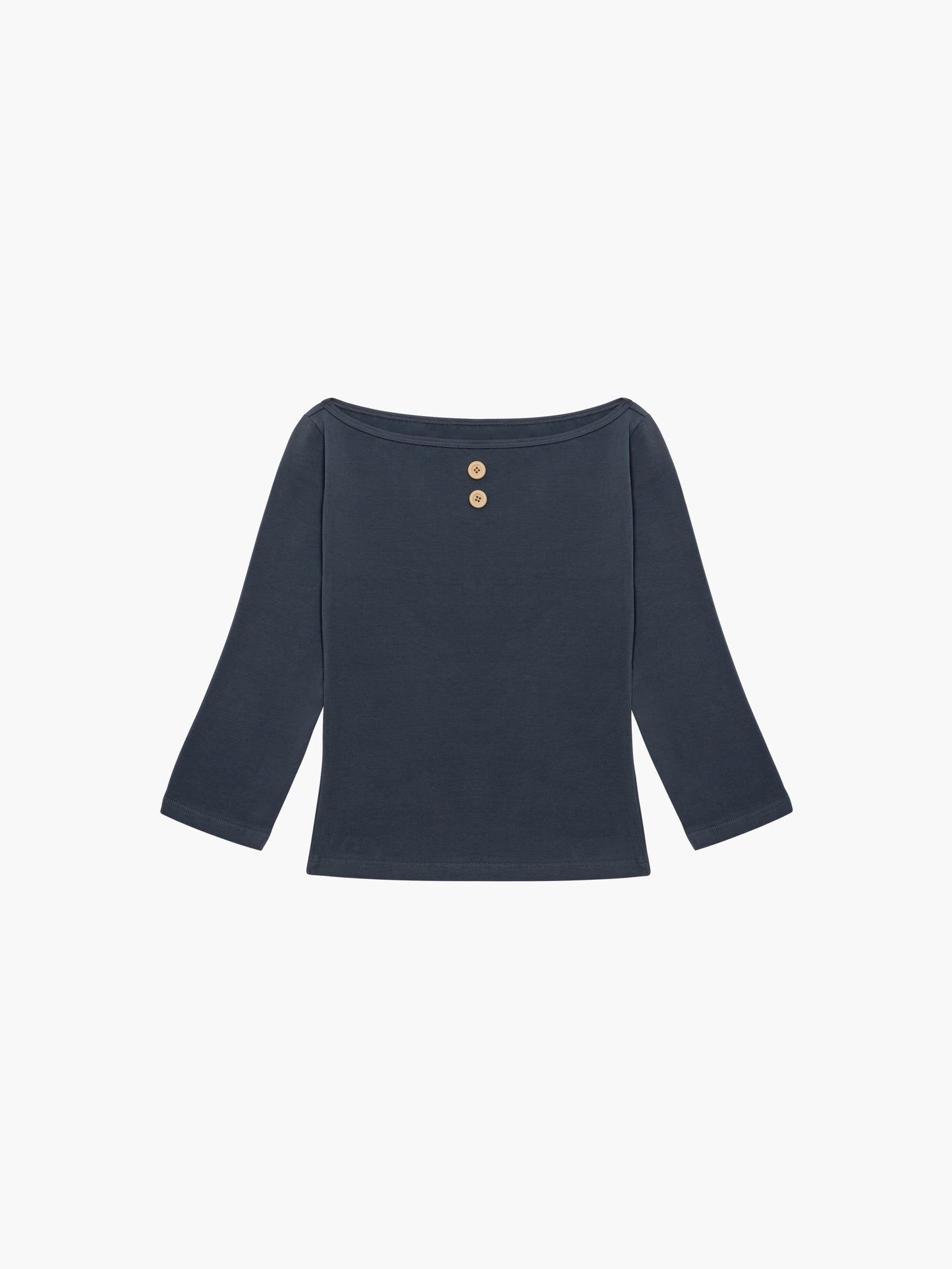 3/4 Sleeve Boat Neck Top