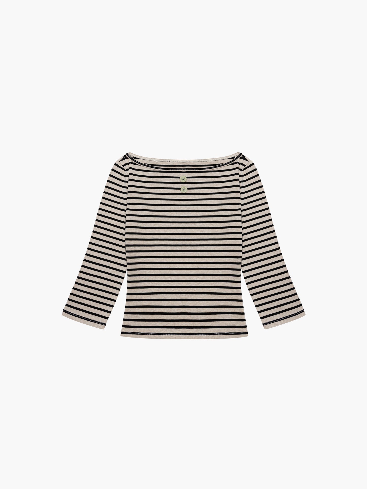 3/4 Sleeve Boat Neck Top