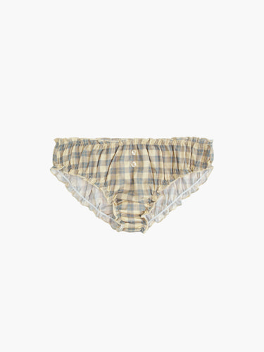 Oddli Oddli Plaid Bloomers - sky blue plaid