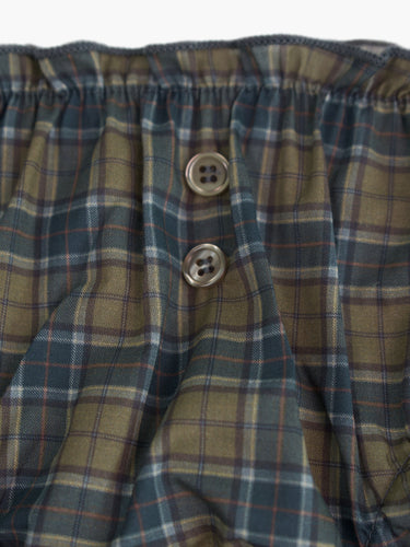 Oddli Oddli Plaid Bloomers - dark green plaid