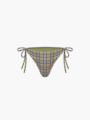 Oddli Classic Bikini Bottom - blue green plaid