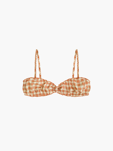 Oddli Oddli Plaid Bralette - blush plaid