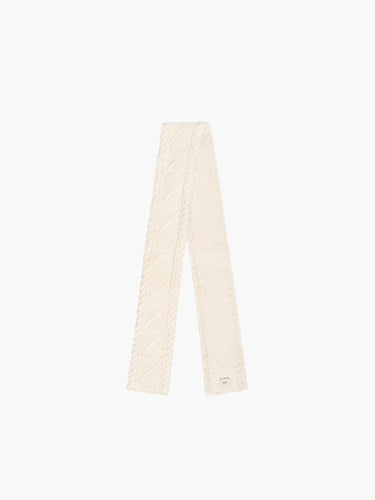 Cable Knit Skinny Scarf