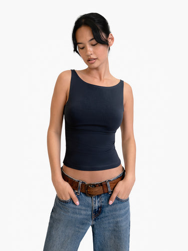 Oddli Sleeveless Top - navy