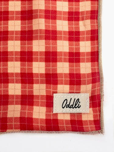 Oddli The Oddli Scarf - red-orange plaid