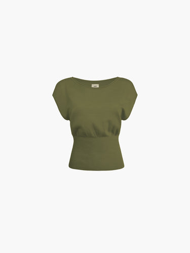 Oddli Dolman Knit Top - green