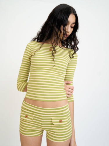Button Mini Shorts
