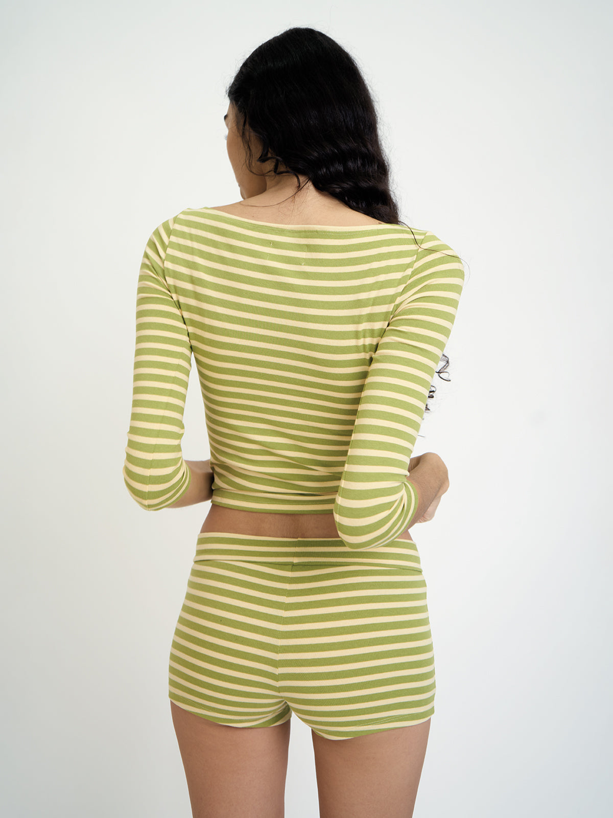 3/4 Sleeve Boat Neck Top