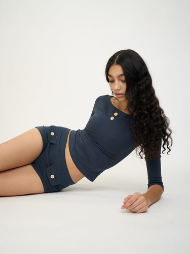 Button Mini Shorts