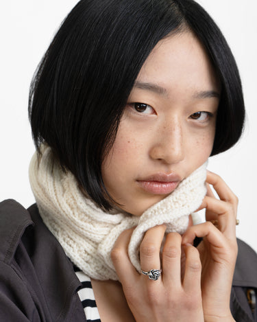 Cable Knit Skinny Scarf