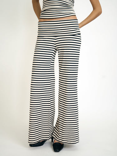 Oddli Wide Leg Pant - stripe