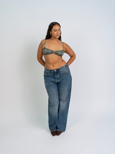Oddli Oddli Plaid Bralette - monroe plaid
