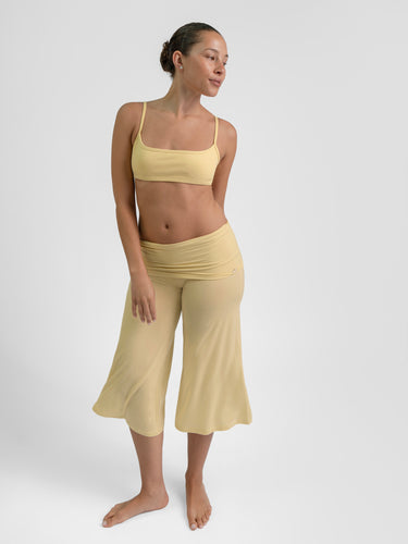 Oddli Flared Gaucho Pant - yellow