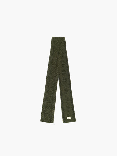 Cable Knit Skinny Scarf