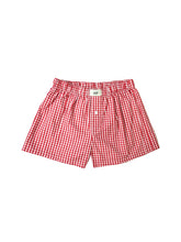 Load image into Gallery viewer, Oddli Club Red Gingham Boxers
