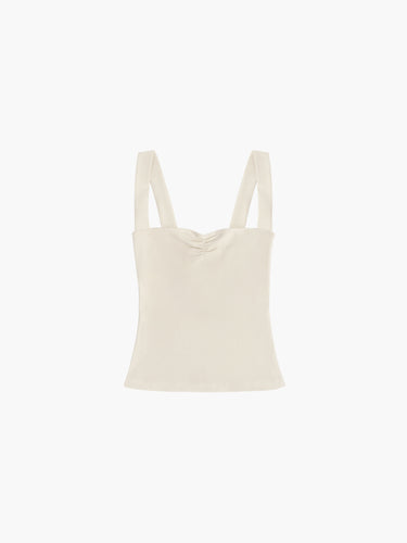 Oddli Jaden's Ruched Tank Top - cream
