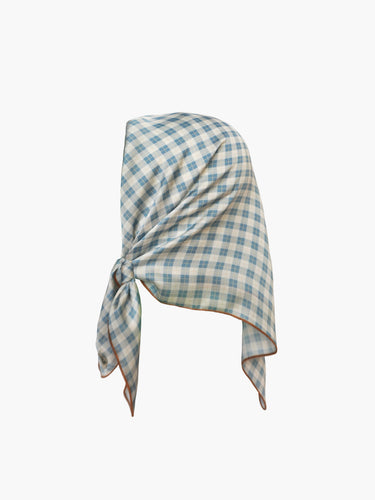 Oddli The Oddli Scarf - light blue plaid