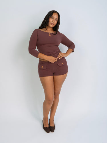 Button Mini Shorts